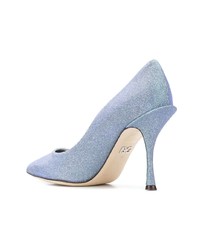 Голубые туфли из плотной ткани от Dolce & Gabbana