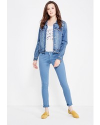 Голубые узкие брюки от Pepe Jeans