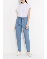 Голубые узкие брюки от Tom Tailor Denim