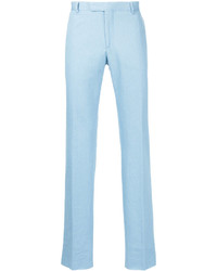 Мужские голубые хлопковые брюки от Hardy Amies