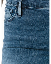 Голубые хлопковые джинсы скинни от Frame