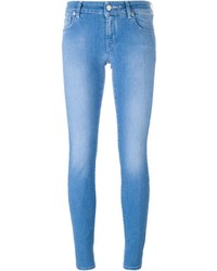 Голубые хлопковые джинсы скинни от Jacob Cohen