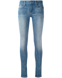 Голубые хлопковые джинсы скинни от Polo Ralph Lauren