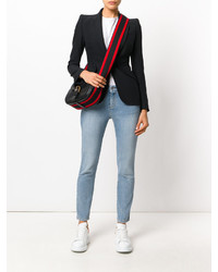 Голубые хлопковые джинсы скинни от Alexander McQueen