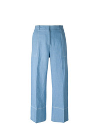Голубые широкие брюки от Ermanno Scervino