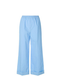 Голубые широкие брюки от Ermanno Scervino