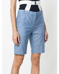 Женские голубые шорты-бермуды от Tibi