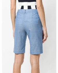 Женские голубые шорты-бермуды от Tibi