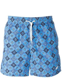 Голубые шорты для плавания с принтом от Canali