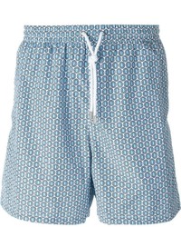 Голубые шорты для плавания с принтом от Kiton