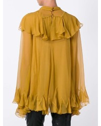 Горчичная блузка с длинным рукавом от Chloé