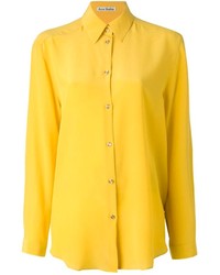 Женская горчичная классическая рубашка от Acne Studios