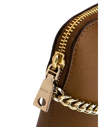 Горчичная кожаная сумка через плечо от DKNY
