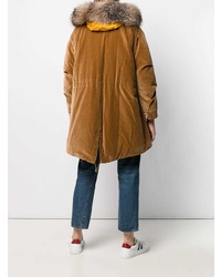 Женская горчичная парка от Moncler