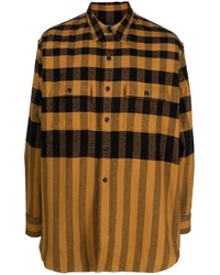 Мужская горчичная рубашка с длинным рукавом в клетку от Levi's Made & Crafted