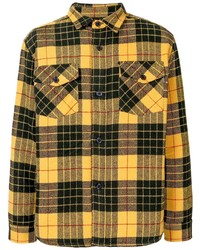 Мужская горчичная фланелевая рубашка с длинным рукавом в шотландскую клетку от Noon Goons