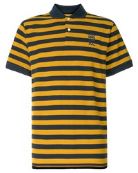 Мужская горчичная футболка-поло в горизонтальную полоску от Kent & Curwen