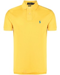 Мужская горчичная футболка-поло с принтом от Polo Ralph Lauren