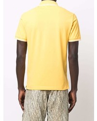 Мужская горчичная футболка-поло от Stone Island