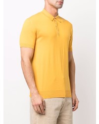 Мужская горчичная футболка-поло от Baracuta