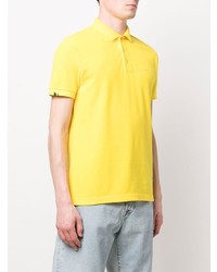 Мужская горчичная футболка-поло от Sun 68
