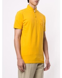 Мужская горчичная футболка-поло от Shanghai Tang