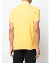 Мужская горчичная футболка-поло от Stone Island