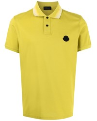 Мужская горчичная футболка-поло от Moncler