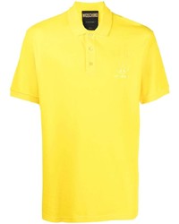 Мужская горчичная футболка-поло от Moschino