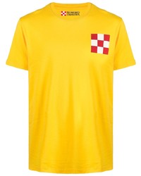 Мужская горчичная футболка с круглым вырезом с принтом от MC2 Saint Barth