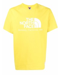 Мужская горчичная футболка с круглым вырезом с принтом от The North Face