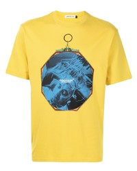 Мужская горчичная футболка с круглым вырезом с принтом от UNDERCOVE