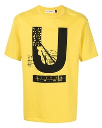 Мужская горчичная футболка с круглым вырезом с принтом от UNDERCOVE