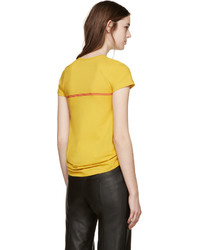 Женская горчичная футболка с круглым вырезом с принтом от Vetements