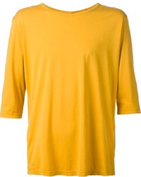 Мужская горчичная футболка с круглым вырезом от Attachment