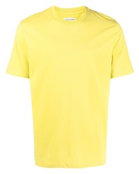 Мужская горчичная футболка с круглым вырезом от Bottega Veneta