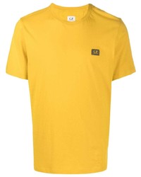 Мужская горчичная футболка с круглым вырезом от C.P. Company