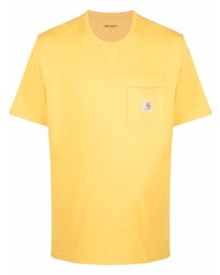 Мужская горчичная футболка с круглым вырезом от Carhartt WIP