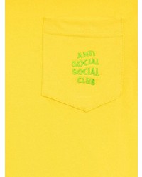 Мужская горчичная футболка с круглым вырезом от Anti Social Social Club