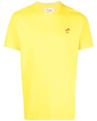 Мужская горчичная футболка с круглым вырезом от MC2 Saint Barth