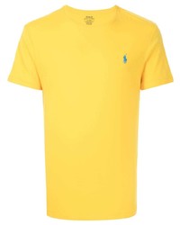 Мужская горчичная футболка с круглым вырезом от Polo Ralph Lauren