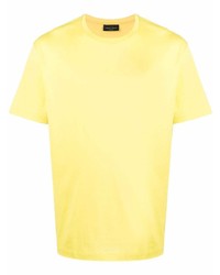 Мужская горчичная футболка с круглым вырезом от Roberto Collina