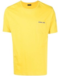 Мужская горчичная футболка с круглым вырезом от Save The Duck