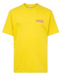 Мужская горчичная футболка с круглым вырезом от Supreme