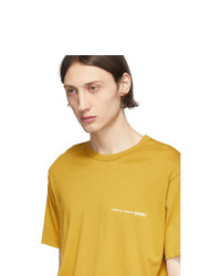 Мужская горчичная футболка с круглым вырезом от Comme Des Garcons SHIRT