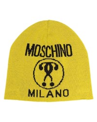 Мужская горчичная шапка от Moschino