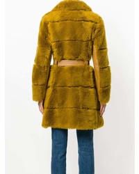Горчичная шуба от Chloé