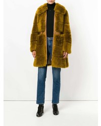 Горчичная шуба от Chloé