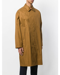 Горчичное длинное пальто от Jil Sander