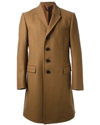 Горчичное длинное пальто от Paul Smith